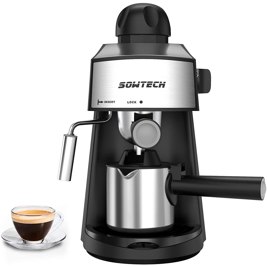 Espresso Machine 3.5 Bar 4 Cup SOWTECH Espresso Maker Cappuccino Machine E11Y 2 Espresso Machine 3.5 Bar 4 Cup SOWTECH Espresso Maker Cappuccino Machine E11Y