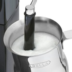 BELLA (13683) Personal Espresso Maker with Steam Wand, Glass Decanter & Permanent Filter, Black B11O 6 BELLA 13683 Personal Espresso Maker with Steam Wand Glass Decanter Permanent Filter Black B11O 2