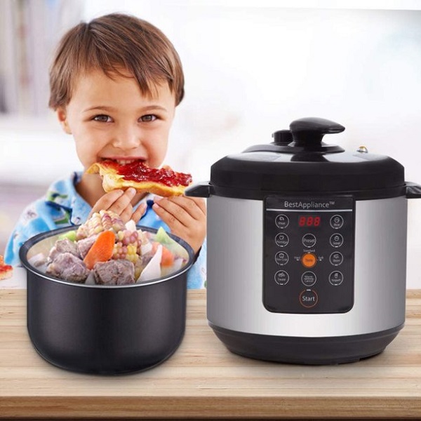 BestMassage Electric Pressure Cooker 6 Qt Rice Cooke Slow Cooker with Stainless Steel Pot Multi-Use Programmable B19Y 6 BestMassage Electric Pressure Cooker 6 Qt Rice Cooke Slow Cooker with Stainless Steel Pot Multi-Use Programmable B19Y - Image 4