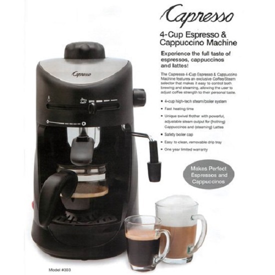 CAPRESSO 303.01 BlackSilver Single Serve 10 oz. Espresso Machine C11T 5 CAPRESSO 303.01 BlackSilver Single Serve 10 oz. Espresso Machine C11T - Image 3