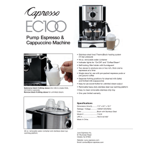Capresso EC100 RB 116.04 Pump Espresso and Cappuccino Machine Black and Stainless Certified Refurbished C11A 2
