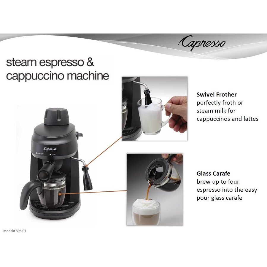 Capresso STEAMESPRESSO-RB 305.01 steam espresso & cappuccino machine-Certified Refurbished C11E 5 Capresso STEAMESPRESSO-RB 305.01 steam espresso & cappuccino machine-Certified Refurbished C11E - Image 3