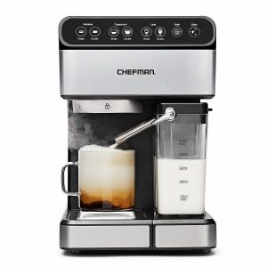 Chefman 6-in-1 Stainless Steel 15-Bar Pump Espresso Machine C10S