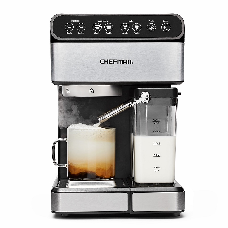Chefman 6-in-1 Stainless Steel 15-Bar Pump Espresso Machine C10S 3 Chefman 6-in-1 Stainless Steel 15-Bar Pump Espresso Machine C10S