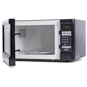Commercial Chef CHCM11100B 1.1 Cubic Feet Microwave Oven 1000 Watt Stainless Steel Front with Black Cabinet C10R 2