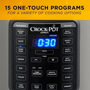 Crock-Pot 10-Qt. Express Crock Pressure Cooker with Easy Release Steam Dial, Premium Black Stainless Steel C19U 7 Crock Pot 10 Qt. Express Crock Pressure Cooker with Easy Release Steam Dial Premium Black Stainless Steel C19U 2