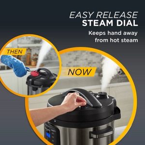Crock-Pot 10-Qt. Express Crock Pressure Cooker with Easy Release Steam Dial, Premium Black Stainless Steel C19U 8 Crock Pot 10 Qt. Express Crock Pressure Cooker with Easy Release Steam Dial Premium Black Stainless Steel C19U 3