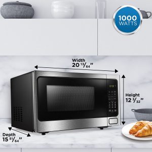 Danby 1.1 Cu. Ft Counter top Microwave 1000 Watts in Stainless Steel DDMW1125BBS D10E 3