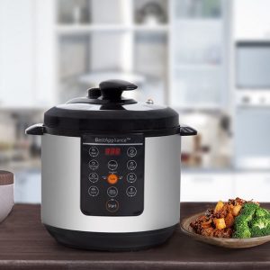 Electric Pressure Cooker 6 Qt Rice Cooke Slow Cooker E20L