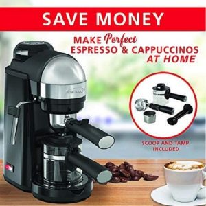 Espresso Coffee Maker Cappuccino Machine with Milk Frother Home Barista E10J 4