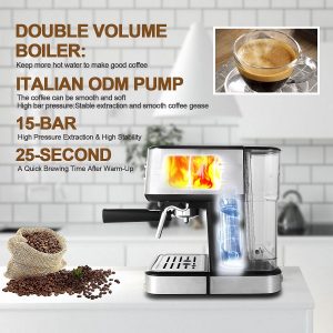 Gevi 15 Bar Espresso Machine with double Temperature Control System Frothing Milk(Refurbished-Like New) G10K 7 Gevi 15 Bar Espresso Machine with double Temperature Control System Frothing MilkRefurbished Like New G10K 2