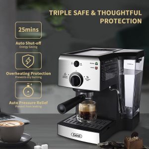 Gevi 15Bar Espresso Machine Cappuccino Maker Latte Machine with Milk Frother for Home,42oz Removable Water Tank G10K 8 Gevi 15Bar Espresso Machine Cappuccino Maker Latte Machine with Milk Frother for Home42oz Removable Water Tank G10K 3