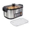 Hamilton Beach 6 Quart 9 in 1 Multicooker Slow Cooker Saute Sear Steam Rice Nonstick Stainless Steel 33065 H19E 1