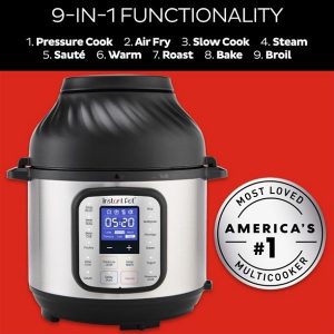 Instant Pot® 6 Quart Duo Crisp™ Air Fryer 9 in 1 Roast Bake Dehydrate Slow Cook Rice Cooker and more I19D 3