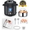 MOOSOO 6Qt Stainless Steel Electric Pressure Pot 13 in 1 Instant Electric Pressure Cooker 13 One Touch Preset M19A 1