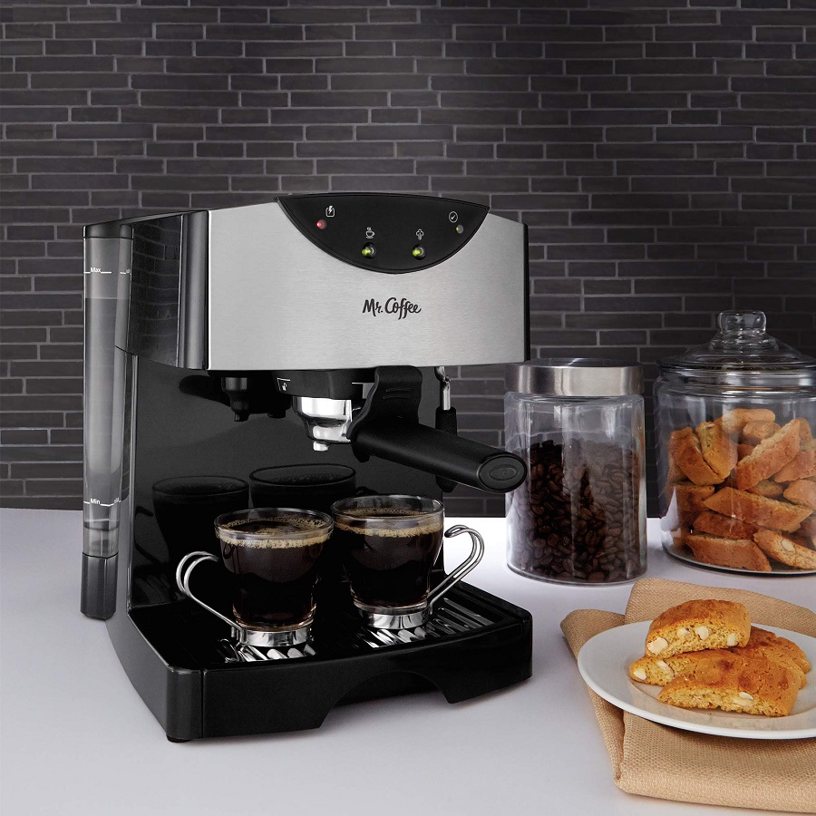 Mr. Coffee 2 Shot Pump Espresso & Cappuccino Maker, Black M11Q 6 Mr. Coffee 2 Shot Pump Espresso & Cappuccino Maker, Black M11Q - Image 4