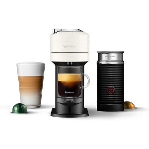 Nespresso ENV120WAE Vertuo Next Coffee and Espresso Maker, Machine + Aeroccino, White N10L