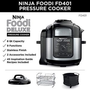 Ninja® Foodi™ TenderCrisp 9 in 1 8 Quart Deluxe XL Pressure Cooker Stainless Steel FD401 N19T 4