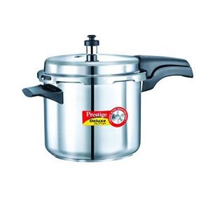 Prestige 3.5L Alpha Deluxe Induction Base Stainless Steel Pressure Cooker, 3.5-Liter P19I