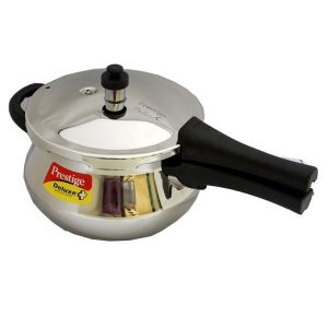 Prestige Deluxe Stainless Steel Mini Handi Pressure Cooker, 3.3-Liter P20H
