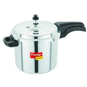 Prestige Deluxe Stainless Steel Pressure Cooker, 5.5 Liters P19D