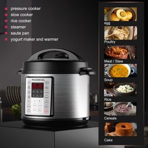 Rozmoz 6.2 Quart Pressure Cooker 14 In 1 Electric Instant LCD Digital Pressure Pot Stainless Steel R19S 3