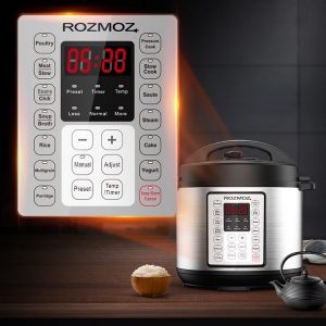 Rozmoz 6.2 Quart Pressure Cooker 14 In 1 Electric Instant LCD Digital Pressure Pot Stainless Steel R19S 4