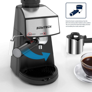 SOWTECH Espresso Machine 3.5 Bar 4 Cup Espresso Maker Cappuccino Machine S11R 8 SOWTECH Espresso Machine 3.5 Bar 4 Cup Espresso Maker Cappuccino Machine S11R 3