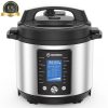 Stainless Steel 6qt Pressure Cooker 16 in 1 Electric Instant One Touch Pressure Pot with Digital Touchscreen S18I 1