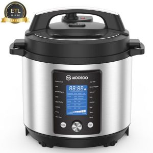 Stainless Steel 6qt Pressure Cooker 16-in-1 Electric Instant One-Touch Pressure Pot with Digital Touchscreen S18I