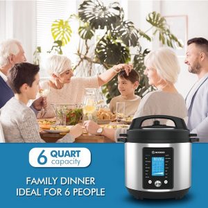 Stainless Steel 6qt Pressure Cooker 16 in 1 Electric Instant One Touch Pressure Pot with Digital Touchscreen S18I 2