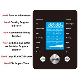 Stainless Steel 6qt Pressure Cooker 16 in 1 Electric Instant One Touch Pressure Pot with Digital Touchscreen S18I 4