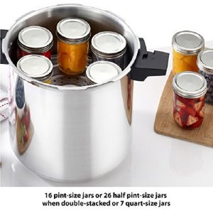 T fal P31052 Polished Pressure Canner and Cooker with 2 Racks and 3 PSI Settings Cookware 22 Quart Silver T20X 2