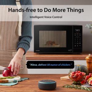 Toshiba 1.4 Cu Ft Smart Microwave Oven 1100 Watts Black T08W 3