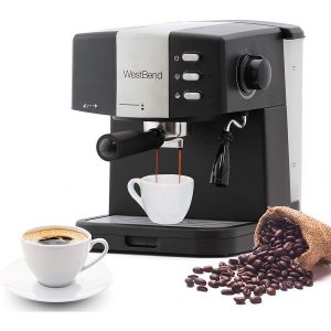 West Bend 55100 15 Bar Pressure Pump Espresso Coffee Latte and Cappuccino Maker W11Y 4
