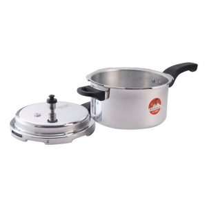 Wonderchef Ultima Outer Lid Indian Cooking Aluminum Pressure Cooker 3 Quarts Silver W20H 2 1