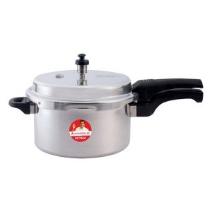 Wonderchef Ultima Outer Lid Indian Cooking Aluminum Pressure Cooker 3 Quarts Silver W20H 3