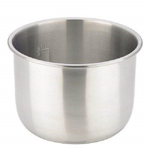 gjs gourmet replacement stainless steel inner pot compatible with power pressure cooker xl 8 quart and wal3 (stainless steel, 8 quart) g20j
