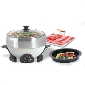 2.0 qt nec 202b electric shabu shabu and grill for traveling q22j 2