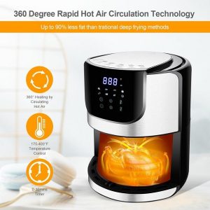 8 in 1 Electric Air Fryer1400W Stainless Steel Air Fryer E31W 3