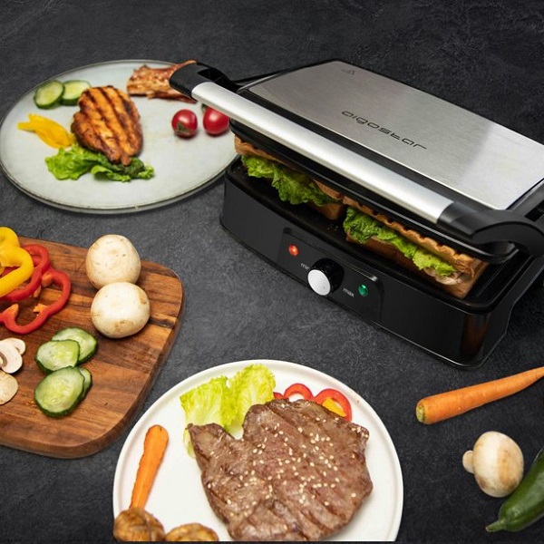 Aigostar Electric Panini Press Indoor Grill Sandwich Maker A22F 7 Aigostar Electric Panini Press Indoor Grill Sandwich Maker A22F - Image 5