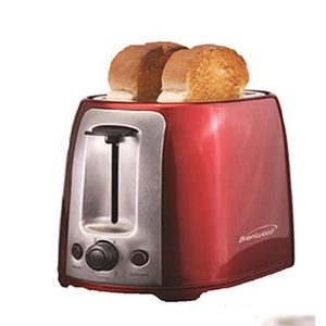 Brentwood 2 Slice Cool Touch Toaster ; Red and Stainless Steel B15S