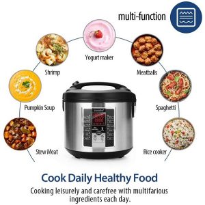 COMFEE Rice Cooker Slow Cooker Steamer Stewpot C25E 3