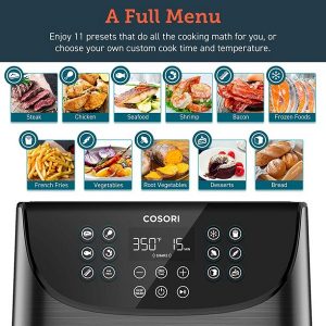 COSORI Air FryerMax XL 5.8 Quart1700 Watt Electric Hot Air Fryers C30Y 4
