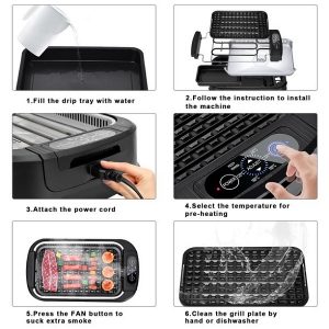Costway Smokeless Electric Grill Portable Nonstick BBQ C22S 9 Costway Smokeless Electric Grill Portable Nonstick BBQ C22S 2