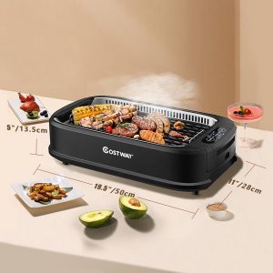 Costway Smokeless Electric Grill Portable Nonstick BBQ C22S 12 Costway Smokeless Electric Grill Portable Nonstick BBQ C22S 5
