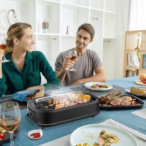 Costway Smokeless Electric Grill Portable Nonstick BBQ C22S 13 Costway Smokeless Electric Grill Portable Nonstick BBQ C22S 6