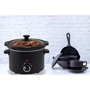 Courant CSC 2524K 2.5qt Round Slow Cooker Mat Blak C25S 2