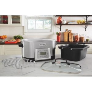 Crock-Pot 6 Quart 5-In-1 Non-Stick Stainless Steel Multi-Cooker C25X