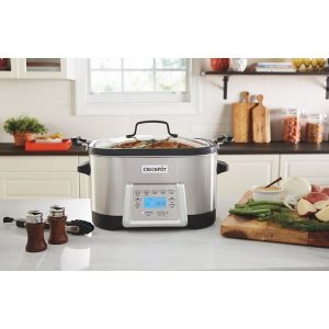 Crock Pot 6 Quart 5 In 1 Non Stick Stainless Steel Multi Cooker C25X 5